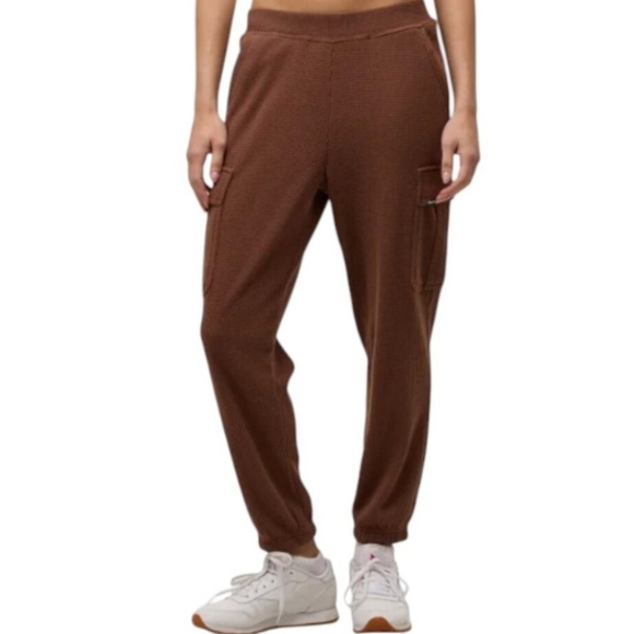 New! Bench Waffle Cargo Lounge Pants 2 Pack Women's XXL Cream Brown Casual - Picture 5 of 12